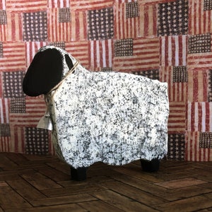 Primitive Sheep , wooden sheep , Farmhouse Sheep, Sheep shelf sitter, country home decor