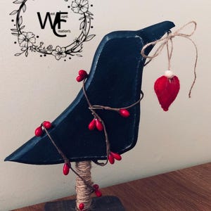Primitive Fall home decor / Primitive crow /Room decor / Shelf Sitter/Farmhouse Decor / crow home decor