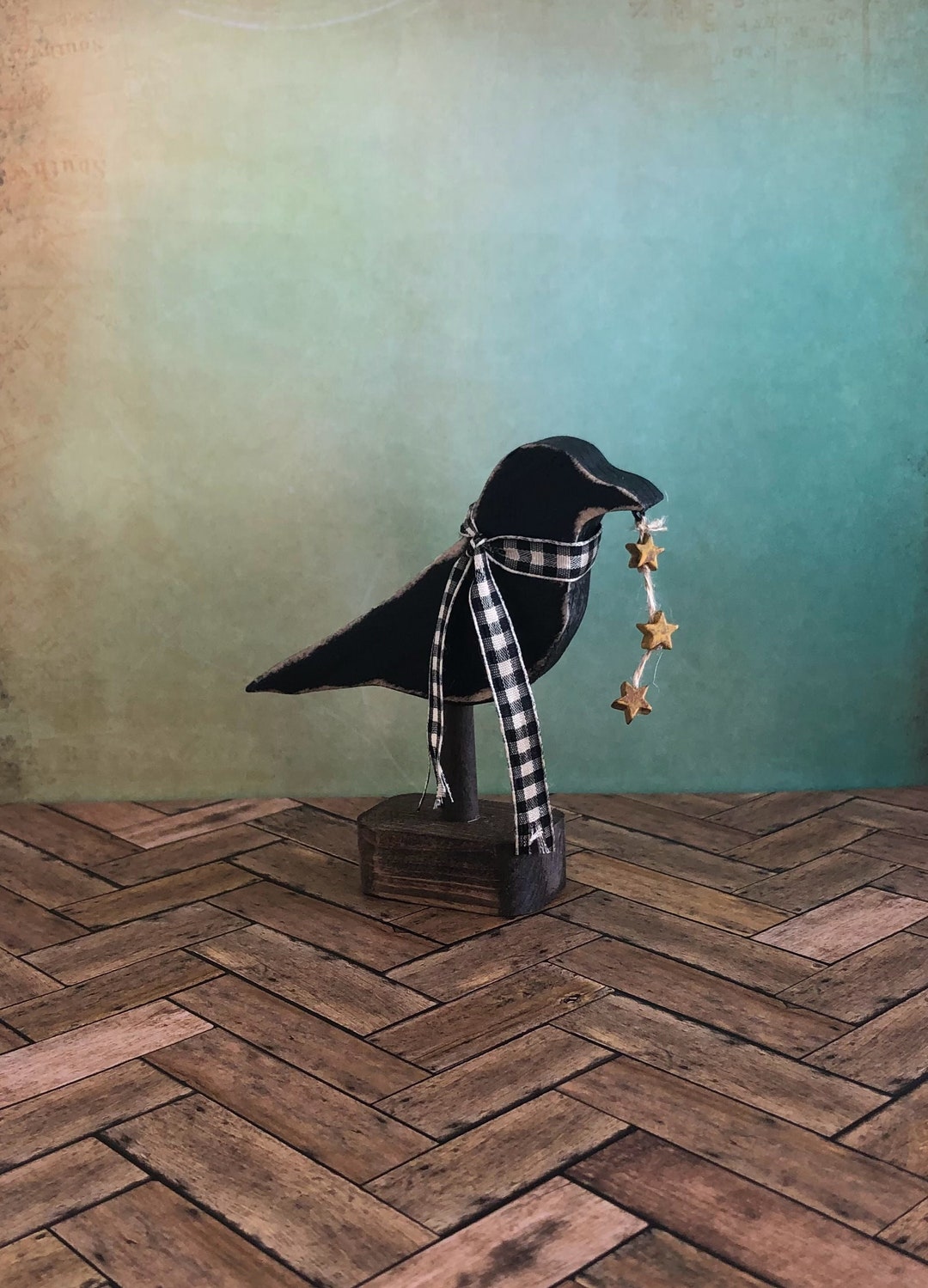 Primitive Country Farmhouse Decor / Primitive Crow / Tray Decor /room