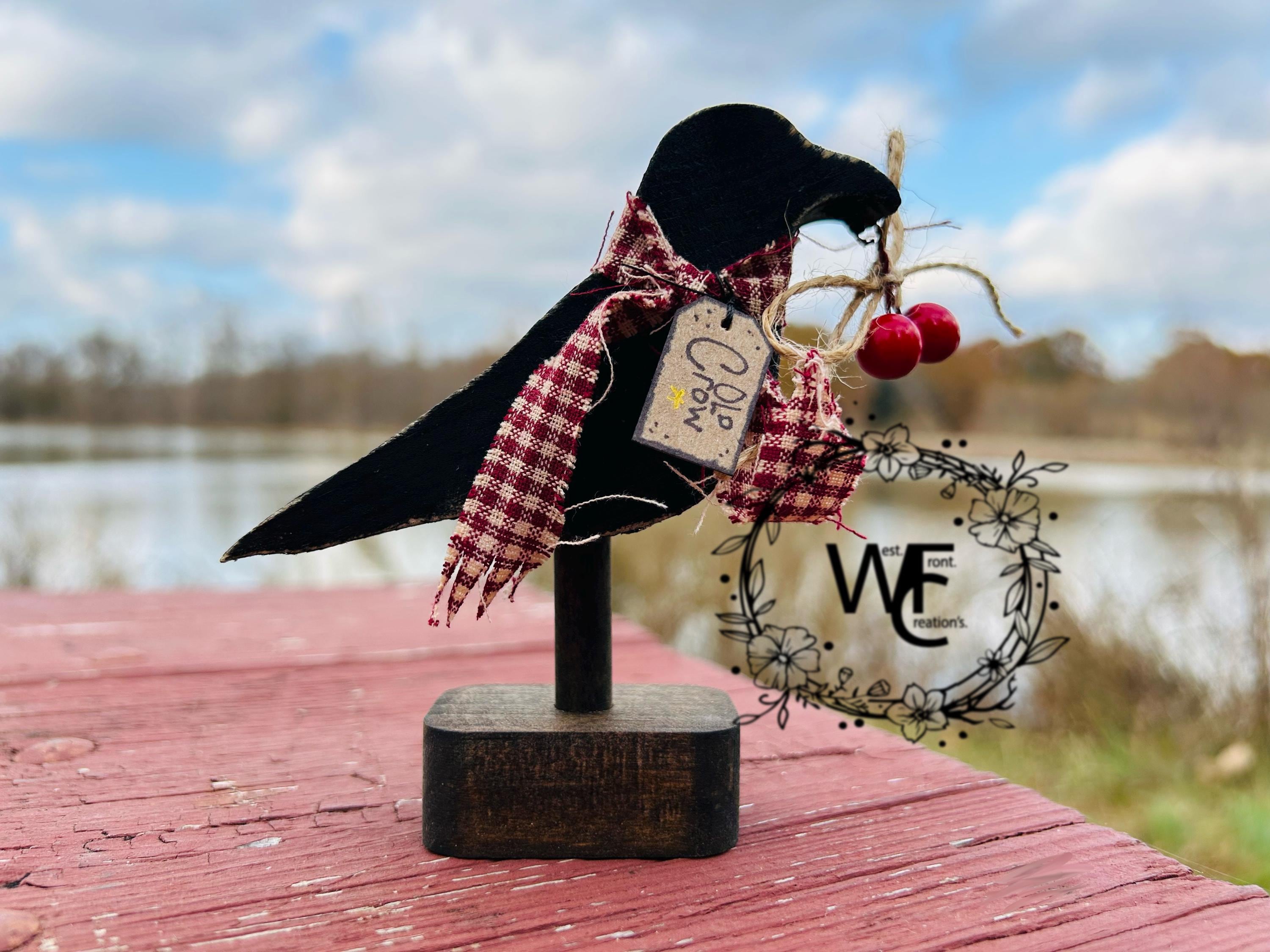 Primitive Country Farmhouse Decor, Primitive Crow / Tray Decor /room ...