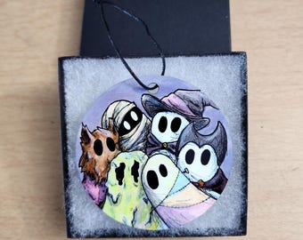 214 - Unique Holiday Ornaments - Monster Boos - vampire mummy witch werewolf goo Frankenstein