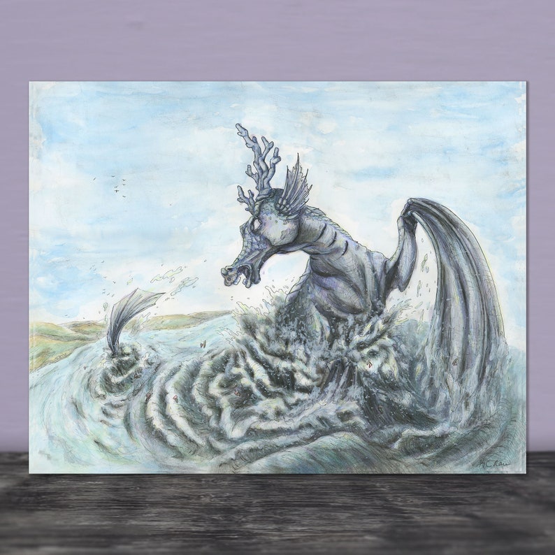 138 Hippocampus Mythical Creature, Fantasy Art Print - Etsy