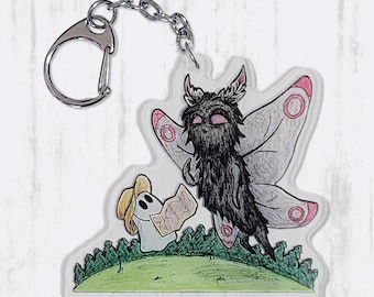 258 - Mothman Cryptid | Traveling Ghost | KeyChain West Virginia