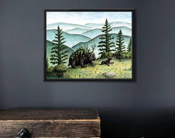 270 - Cryptid Smoky Mountains | Mountains | Art Print