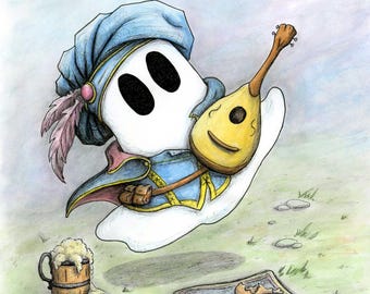 247 - Bard Boo, Renfaire Fantasy Art Print