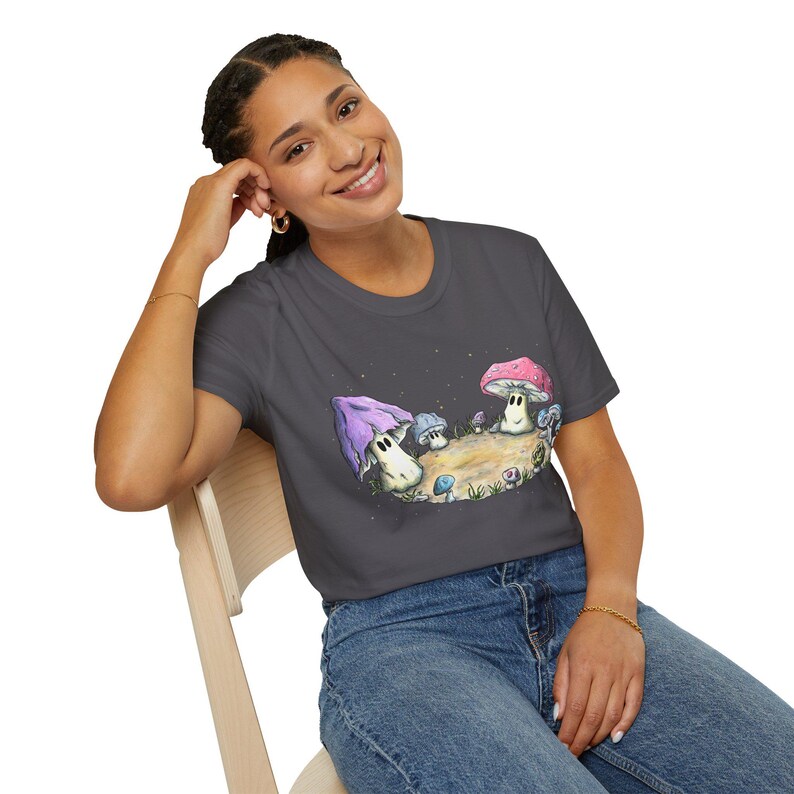 Svampfe Cirkel T-shirt – Söt Växt T-shirt bild 5