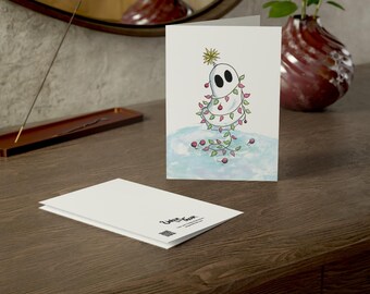 217- Bulk Holiday Cards - Ghost Christmas Tree