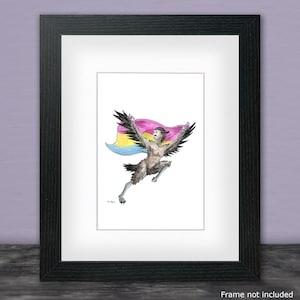 129 Monster Pride Pansexual Harpy Horror Fantasy Art Print image 2