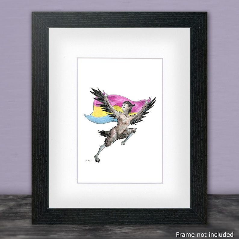 129 Monster Pride Pansexual Harpy Horror Fantasy Art Print image 2