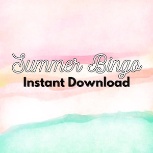 Summer Bingo Card – Printable Seasonal Challenge for Adults, Fun Bucket List Game, Self-Care and Outdoor Activities – Instant Download