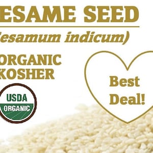 Organic SESAME SEED - Sesamum indicum, sesame seeds, organic spices,  diy tahini