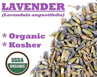 Organic LAVENDER FLOWERS - Lavandula angustifolia, tea dried herb