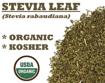 Organic STEVIA LEAF - Stevia rebaudiana, natural sweetener, sugar alternative, sugar-free