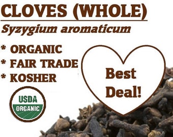 Organic CLOVES - Syzygium aromaticum, whole clove, dried herb