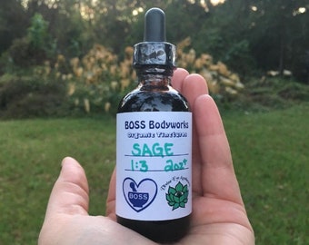 Organic SAGE Tincture - Salvia officinalis Herbal Extract