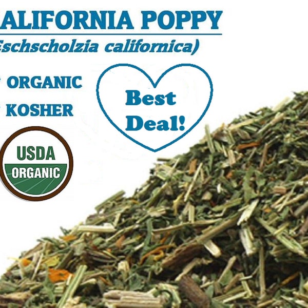 Organic CALIFORNIA POPPY -  Eschscholzia californica herb
