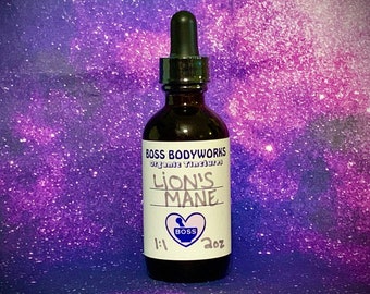 Organic LION'S MANE Tincture - Hericium erinaceus Herbal Mushroom Double Extraction