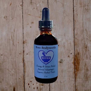 Organic ENERGY & STRESS RELIEF Tincture, Adaptogenic Adrenal Support Tonic, adaptogen, adaptogens