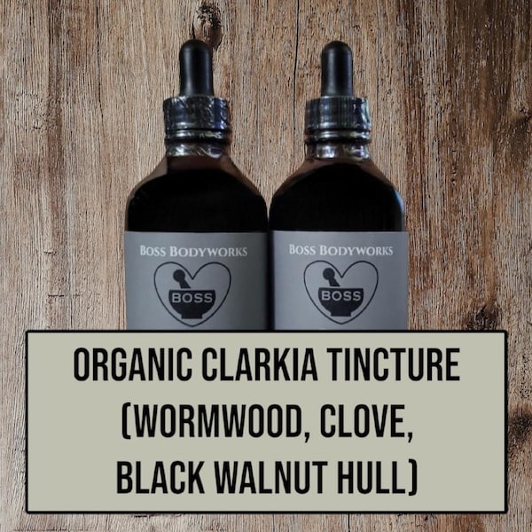 Tintura orgánica CLARKIA Extra Fuerte - Ajenjo, Cáscara de Nogal Negro, Clavo