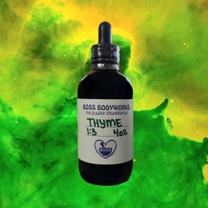 Organic THYME Tincture Thymus sp Herbal Extract image 1