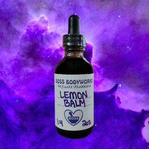 Organic LEMON BALM Tincture -  Melissa officinalis Herbal Extract