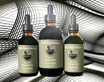 Organic PARASITE CLEANSE Tincture - 2 oz or 4oz - Clarkia, Wormwood, Black Walnut Hull, Clove