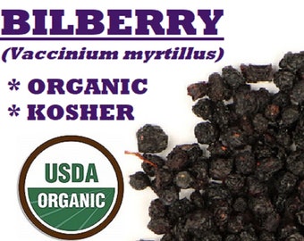 Organic BILBERRY FRUIT - Vaccinium myrtillus, bilberries