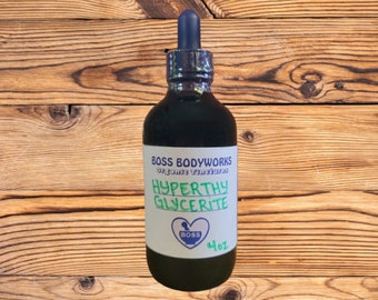 Organic HYPERTHY-HELPER Glycerite - Alcohol-Free Bugleweed, Lemon Balm, Motherwort Herbal Extract