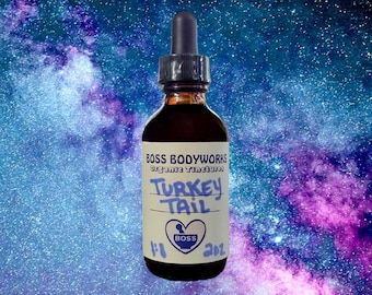 Organic TURKEY TAIL MUSHROOM Tincture - Trametes versicolor Double Extract