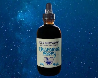 Organic CALIFORNIA POPPY Tincture - Eschscholzia californica Herbal Extract