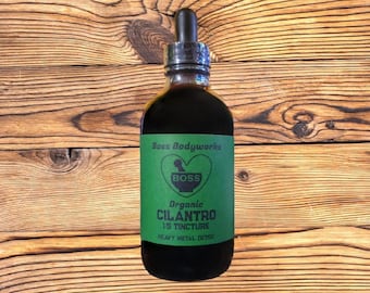 Organic CILANTRO TINCTURE - 2oz or 4oz - Coriandrum sativum Herbal Extract