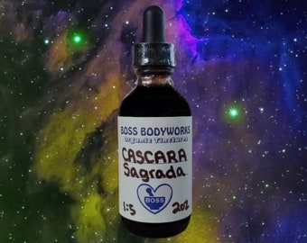 Organic CASCARA SAGRADA BARK Tincture - Frangula purshiana Herbal Extract