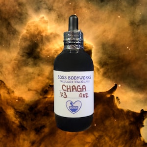Organic CHAGA MUSHROOM Tincture - Inonotus obliquus Double Extract