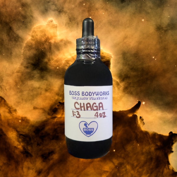 Organic CHAGA MUSHROOM Tincture - Inonotus obliquus Double Extract