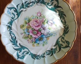 Vintage Limoges Two-Tier Tea Platter: Floral & Scroll Gilded Edges