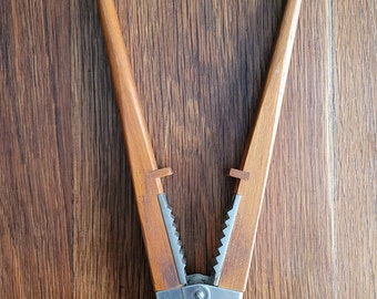 Vintage S.K. Sowe Konst Nutcracker: Mid Century Modern Wood & Metal