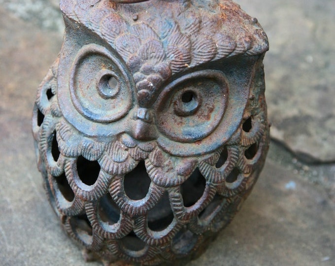 Vintage Made in Japan Cast Iron Owl Candle Holder Etsy