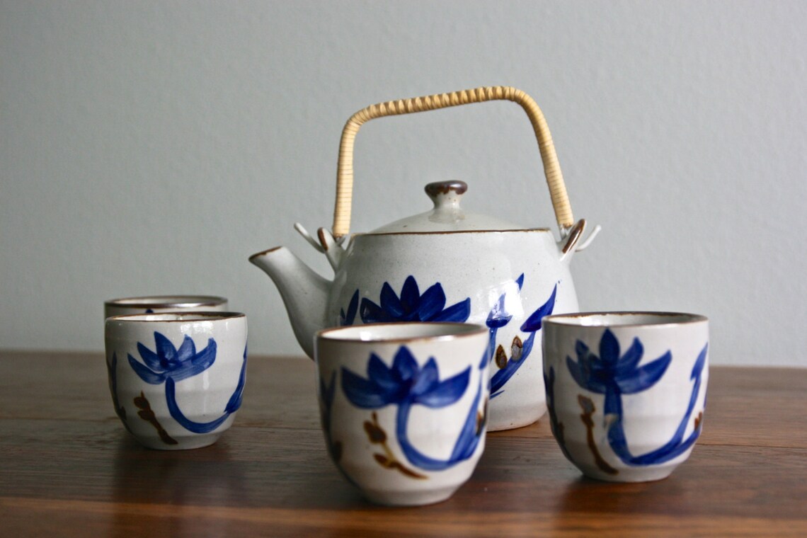 paintable ceramic tea set