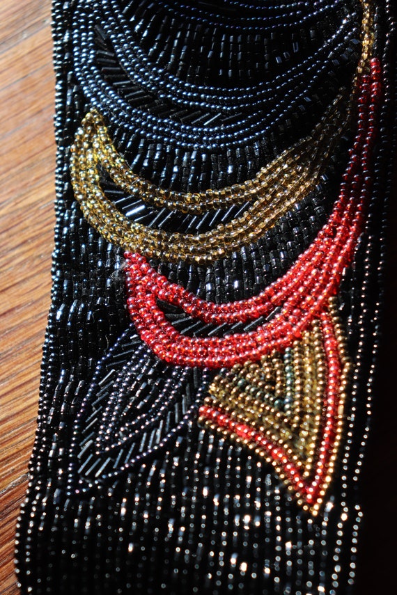 Gorgeous Hand beaded obi style vintage Christian … - image 2