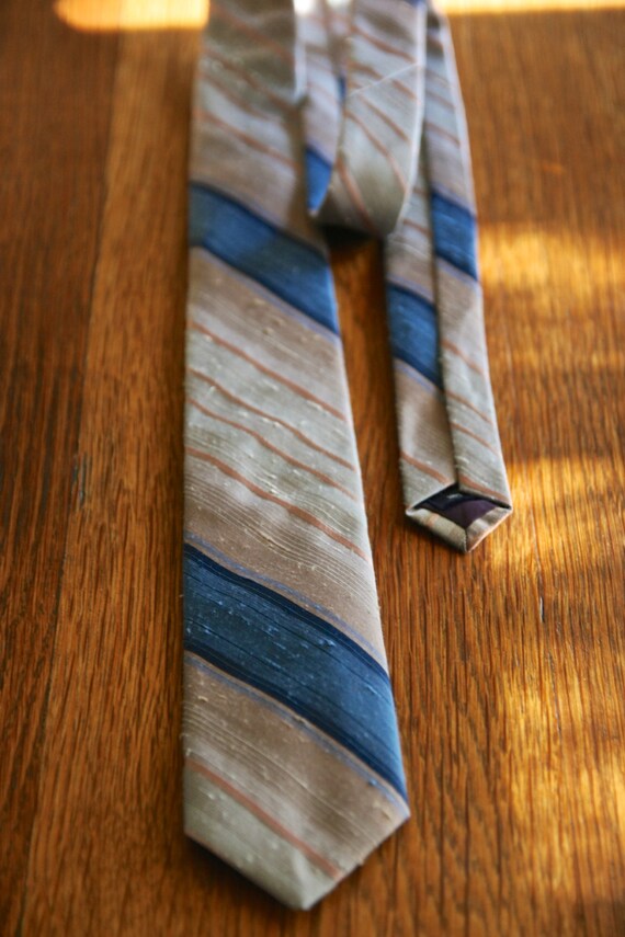 Vintage Brittania men's neck tie blue and navy- FR