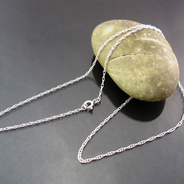 Pure Sterling Silver Chain Necklace - double rope - petite 1.4mm - 16/18/20/22/24/30 inch - USA