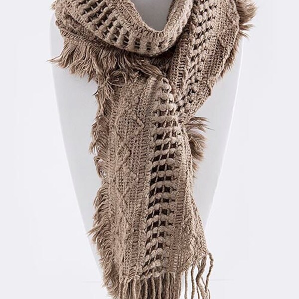 Infinity Schal stricken Beige Farbe warmen Schal 2013