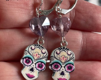 Halloween Sugar Skull Earrings