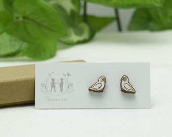 Corella Earrings - Bird earrings - Australian earrings - Australian studs - Cockatoo - Lasercut earrings - Bird earrings