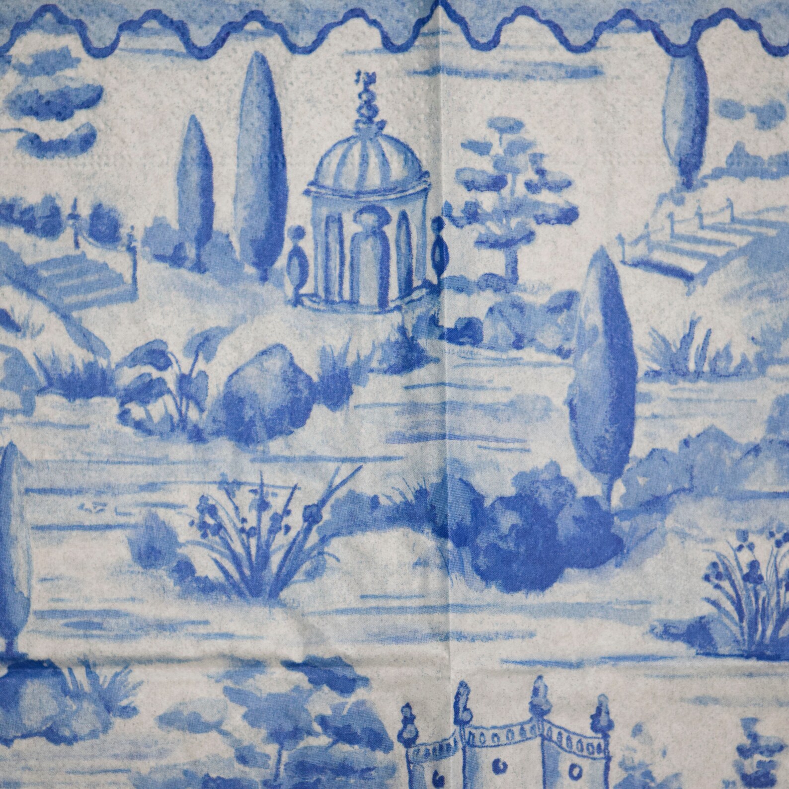 Blue and White Toile Napkins 3 Paper Napkins Decoupage Etsy