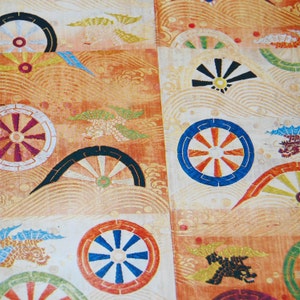 Papel con diseño de kimono japonés: Scrapbooking de ruedas y dragones (dos hojas de 21,5 x 28 cm)