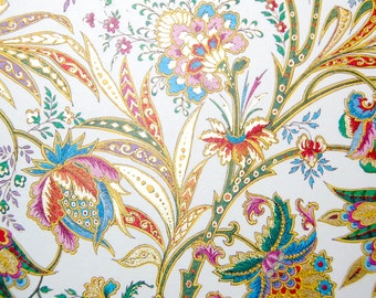 Florentine Paper, Decoupage Paper, Collage Paper, Paper from Italy,  Two Sheets, Gold Highlighted Paper, Paper Crafts, Scrapbooking, Wedding