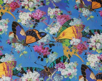Rare Out of Print, Vintage Paper, Butterflies and Flowers Design, Decoupage Paper, Gift Wrap, Collage, Scrapbooking, 2 Sheets 8.5&quot; x 11&quot;