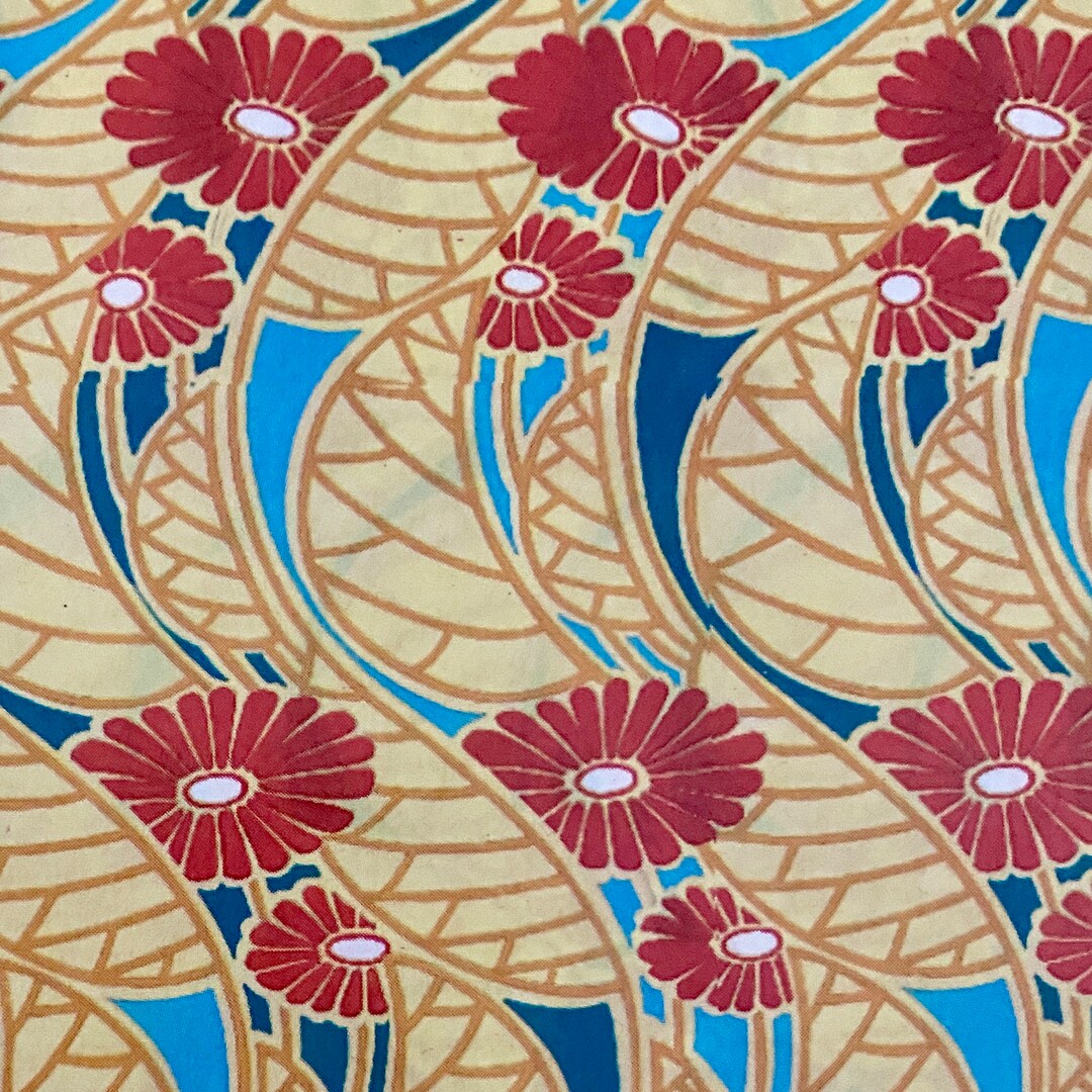 Decoupage Paper, Art Nouveau Design, Abstract Leaf Design, Decorative