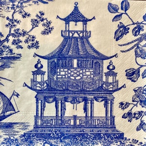 Blue and White Paper Napkin, 3 Decoupage Napkins, Paper Napkins, Paper Napkins, Decoupage, Collage, Paper Crafts,Scrapbooking